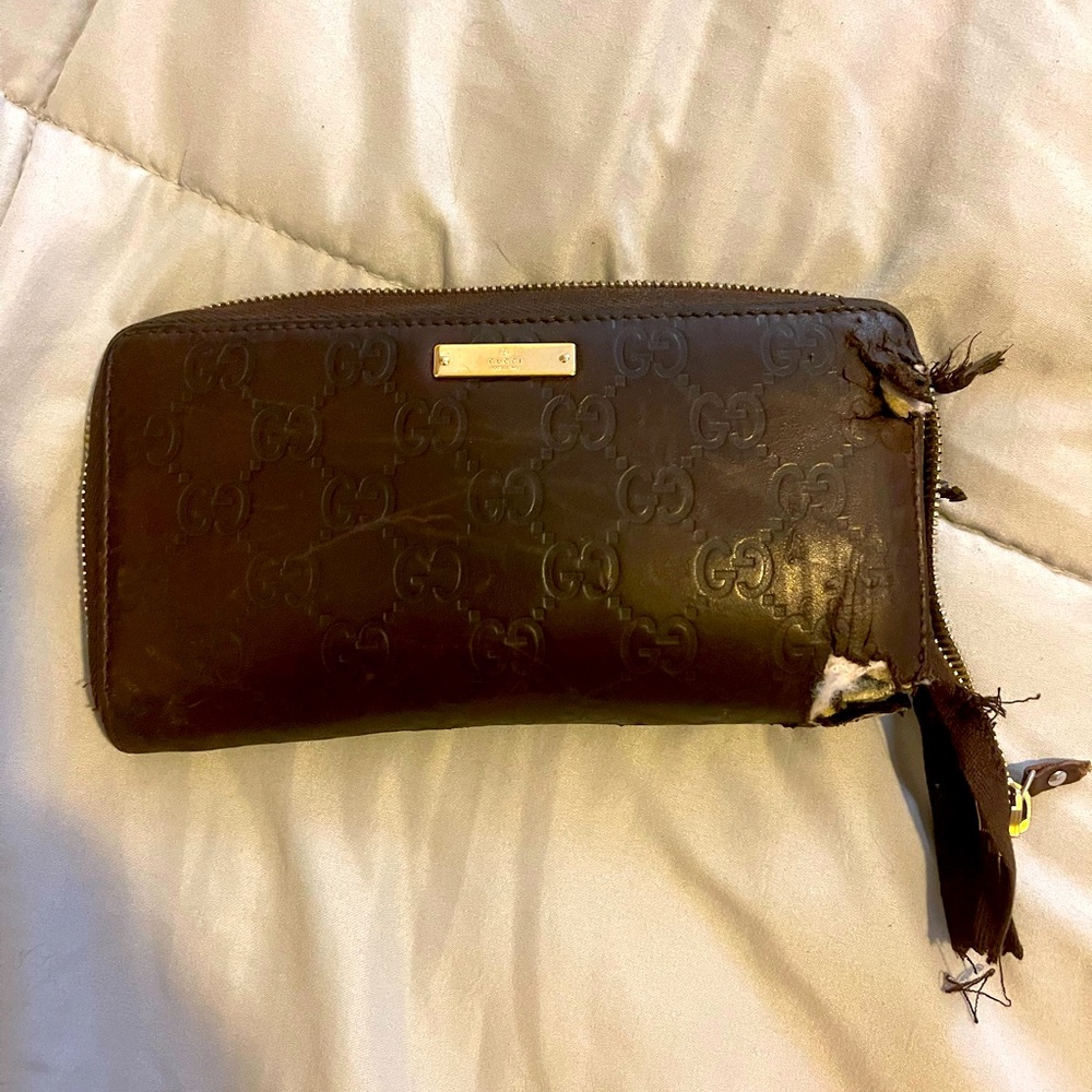 Authentic Chewed Gucci Wallet